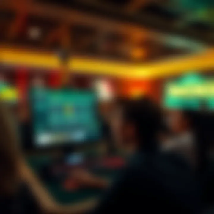 Visual representation of online betting excitement