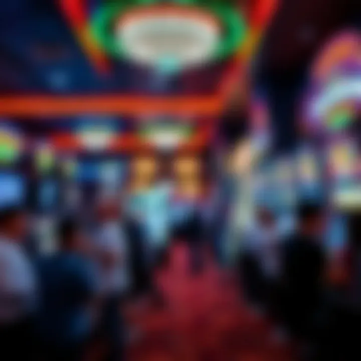 Vibrant Gaming Experience at Casino Horseshoe Gaming floor filled with vibrant slot machines and excited players