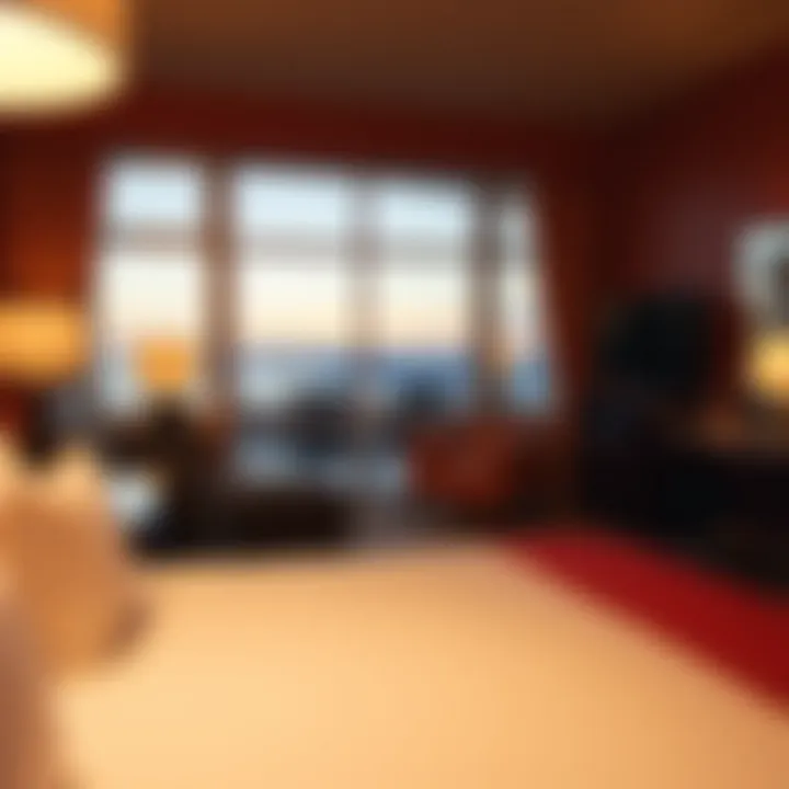 Luxurious hotel accommodations with scenic views