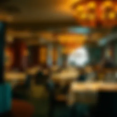 Elegant dining area highlighting the restaurant's ambiance