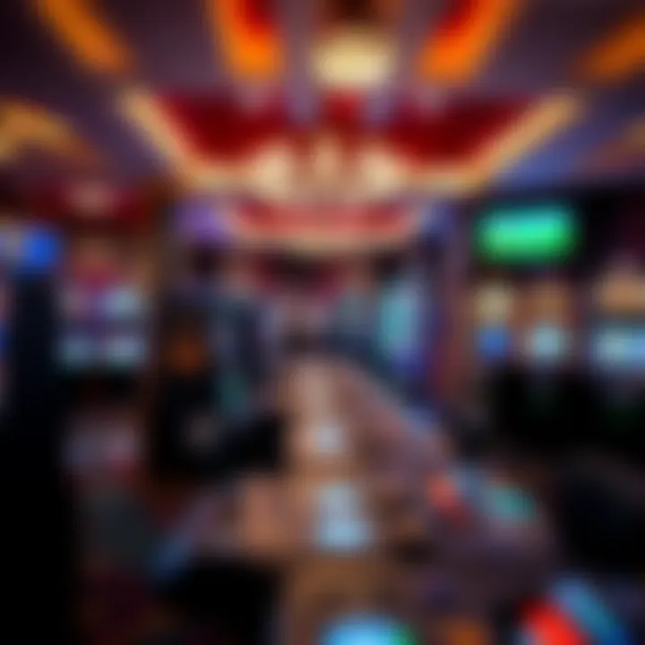 Interior gaming floor filled with various slot machines and gaming tables