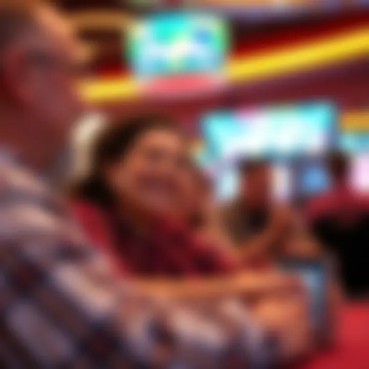 Local community members enjoying the new casino atmosphere