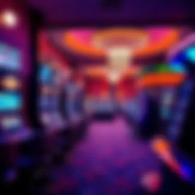 Inside the casino featuring vibrant gaming areas and design elements