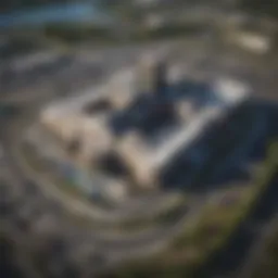 Aerial view of Eagle Lake Casino showcasing its architectural design