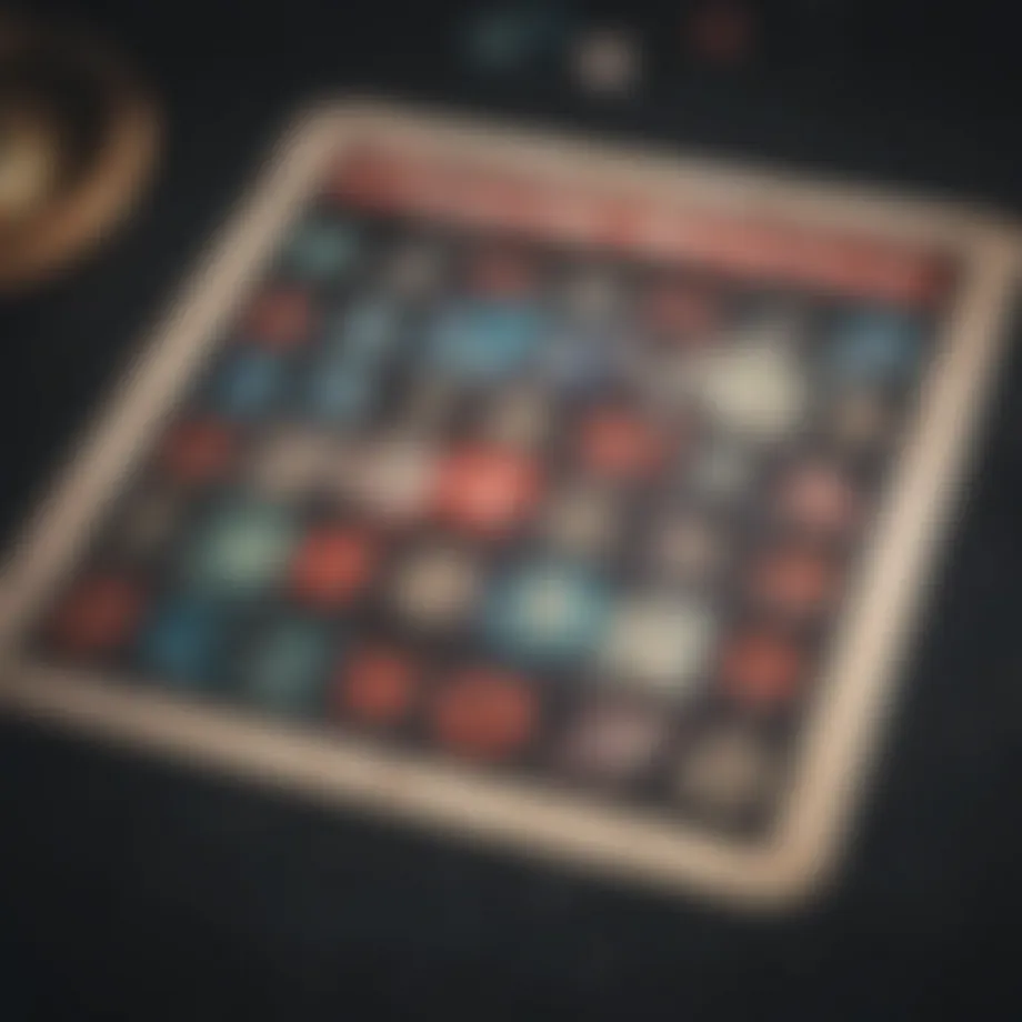 A vibrant bingo card filled with numbers and a bold blackout indicator