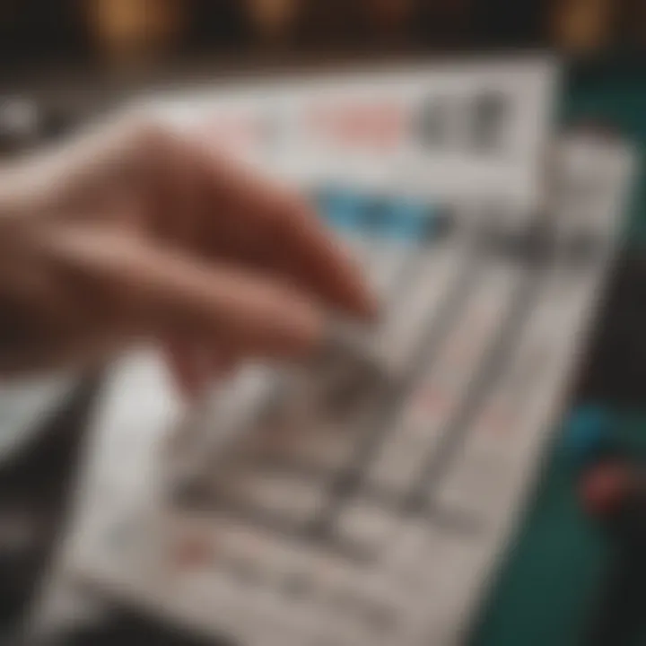 A close-up of a hand holding a winning bingo slip, showcasing victory