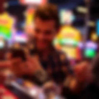 User enjoying gaming experience on iPhone with slots app