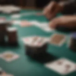 A vibrant online poker table showcasing various card games