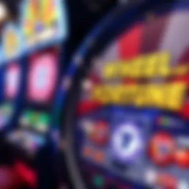 Close-up of Wheel of Fortune game interface showcasing bonus features