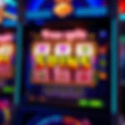 Virtual slot machine interface showcasing free spins feature