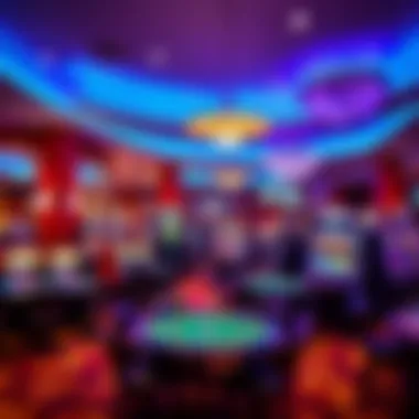 A vibrant gaming floor filled with classic table games and modern machines