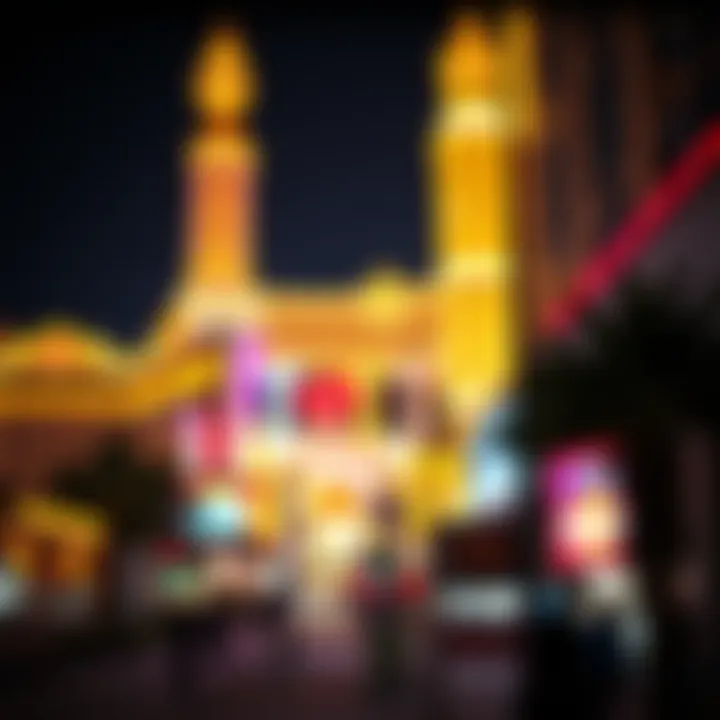 The dazzling lights of the Las Vegas Strip at night
