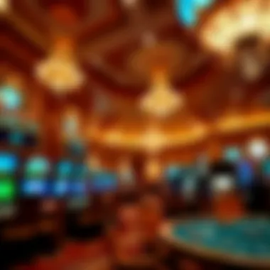 Interior of a luxurious casino showcasing ornate design and decor