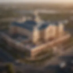 Aerial view of an Indian casino in Alabama showcasing its architectural design and surroundings