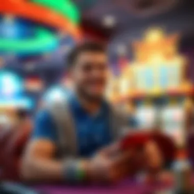 User enjoying mobile gaming with Lucky Slots APK