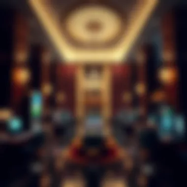 Elegant hotel lobby in Las Vegas showcasing luxury and style