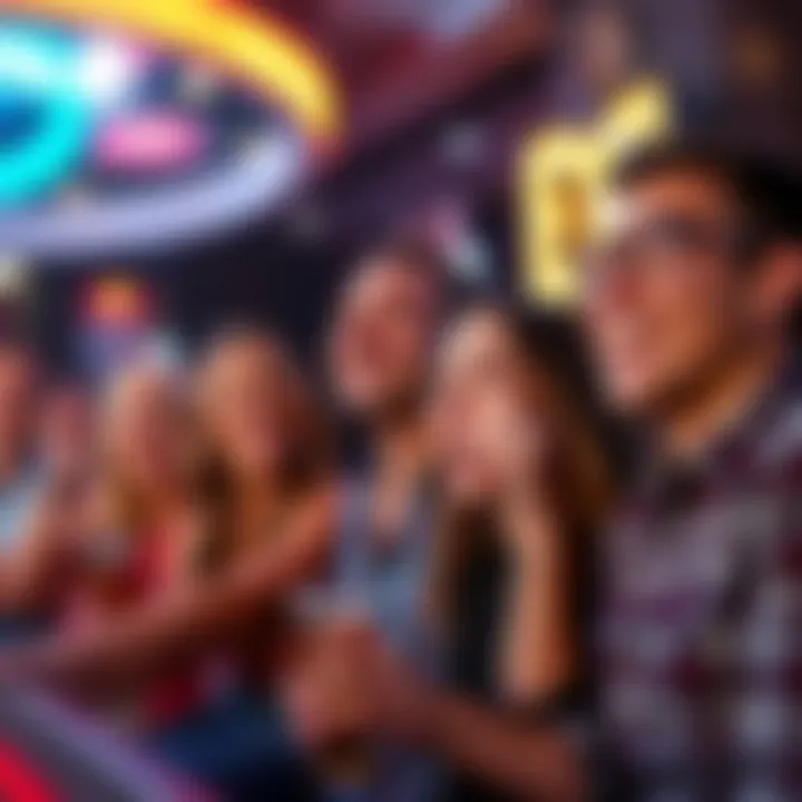 Cheerful group enjoying entertainment at a Las Vegas show