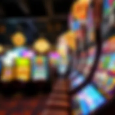 Vibrant gaming floor with diverse slot machines and tables