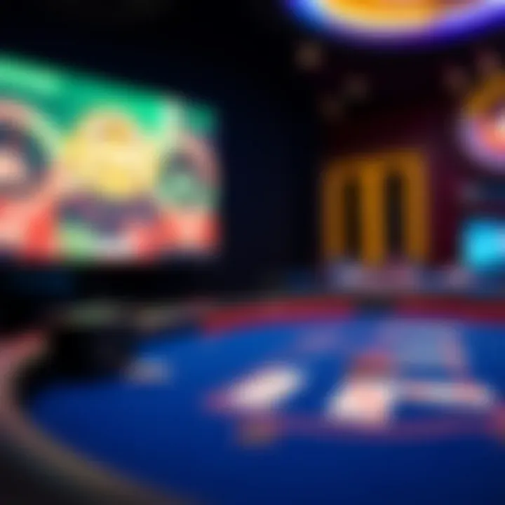 An engaging online poker table with vibrant graphics