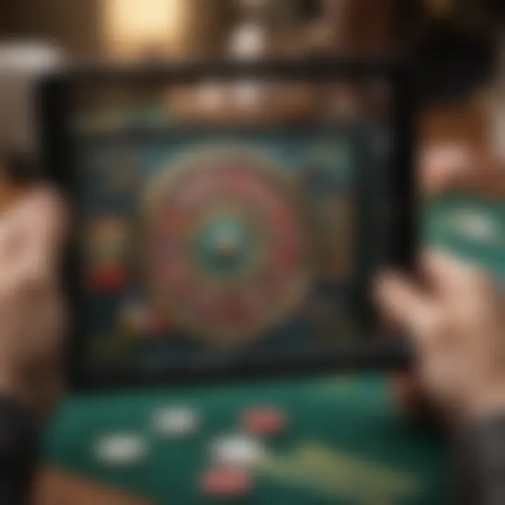 An engaging interface of an online scratch-off game on a digital device.