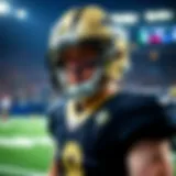 Drew Brees showcasing his connection to sports betting