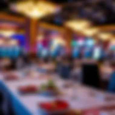 Elegant dining setup in one of the casino's restaurants
