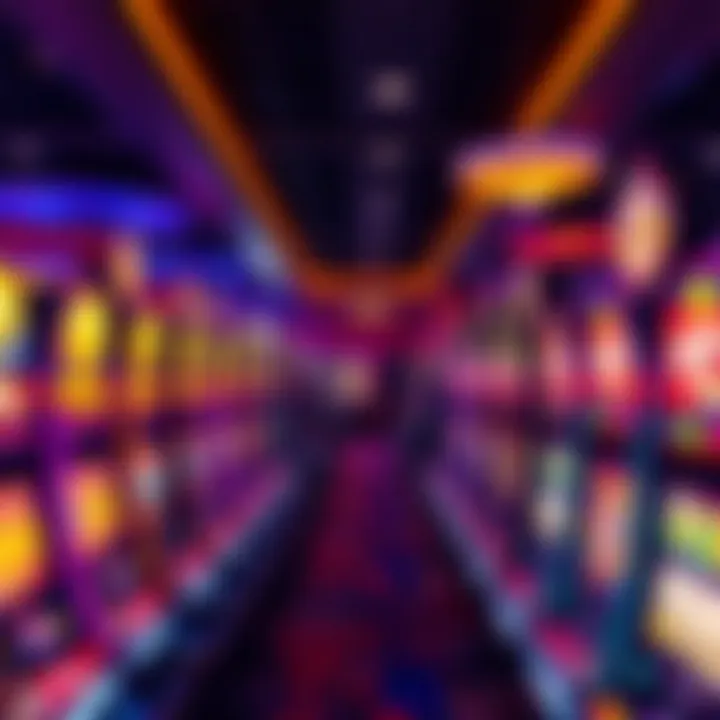 Interior shot of the gaming floor filled with vibrant slot machines