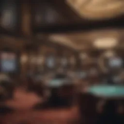Interior view of a bustling poker room in San Francisco showcasing players engaged at tables