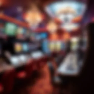 Inside the gaming area with diverse gaming options available