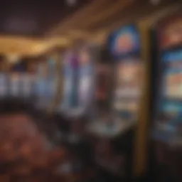 A vibrant array of Seneca Casino gaming machines
