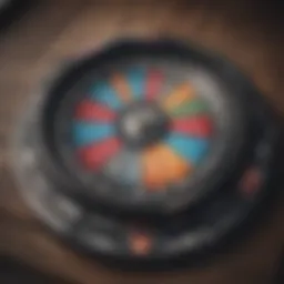 Visual representation of a spin a wheel application interface
