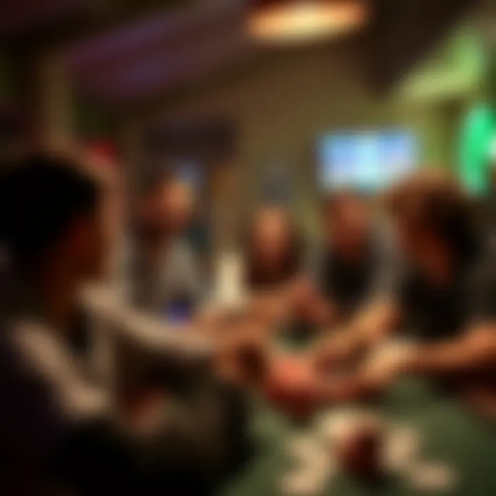 Celebrating Poker Success Group of friends celebrating a poker game win