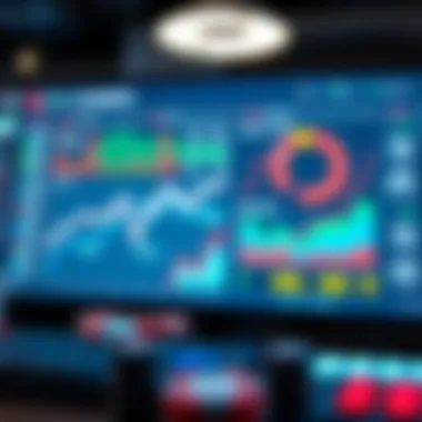 A digital dashboard displaying real-time betting analytics