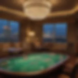 Luxurious suite at Golden Nugget overlooking the Strip