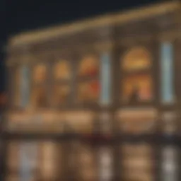Elegant exterior view of a Caesars Casino at night