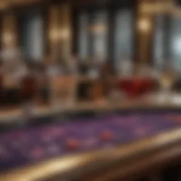 An overview of an online EZ Baccarat table layout showcasing the digital interface.
