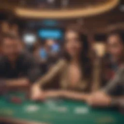 A vibrant poker table at Hollywood Casino Columbus