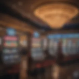 Vibrant slot machines at Las Vegas airport
