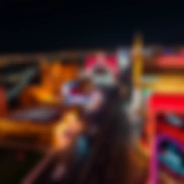 An aerial view of the Las Vegas Strip with open casinos illuminated at night