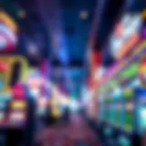 Interior view of a bustling Las Vegas casino showcasing vibrant gaming floors