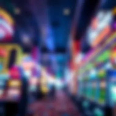 Interior view of a bustling Las Vegas casino showcasing vibrant gaming floors