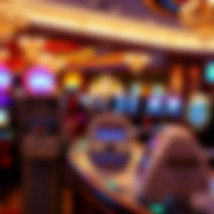 A close-up of safety measures implemented in a casino, including sanitization stations