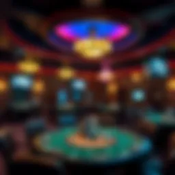 Interior view of The Lodge Poker Room showcasing the vibrant atmosphere and layout.