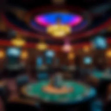 Interior view of The Lodge Poker Room showcasing the vibrant atmosphere and layout.