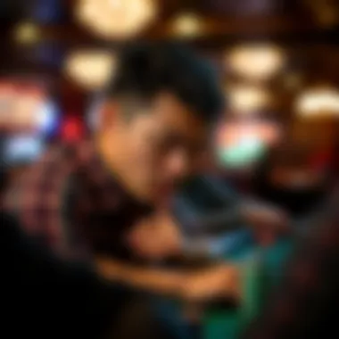 Close-up of a player contemplating their next move, emphasizing strategy and focus.