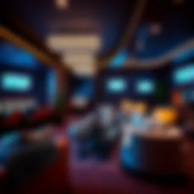 An inviting lounge area within the sportsbook designed for comfort.