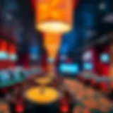 A panoramic view of the Palms Casino Sportsbook showcasing its vibrant atmosphere.