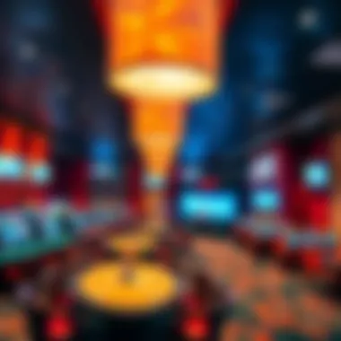 A panoramic view of the Palms Casino Sportsbook showcasing its vibrant atmosphere.