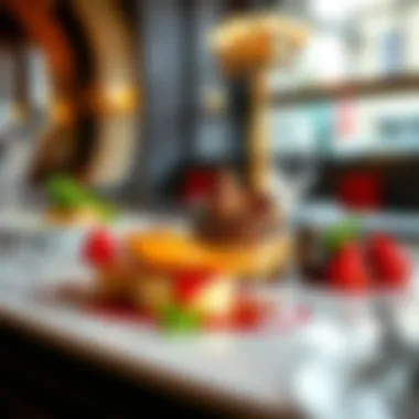 Gourmet French cuisine beautifully plated