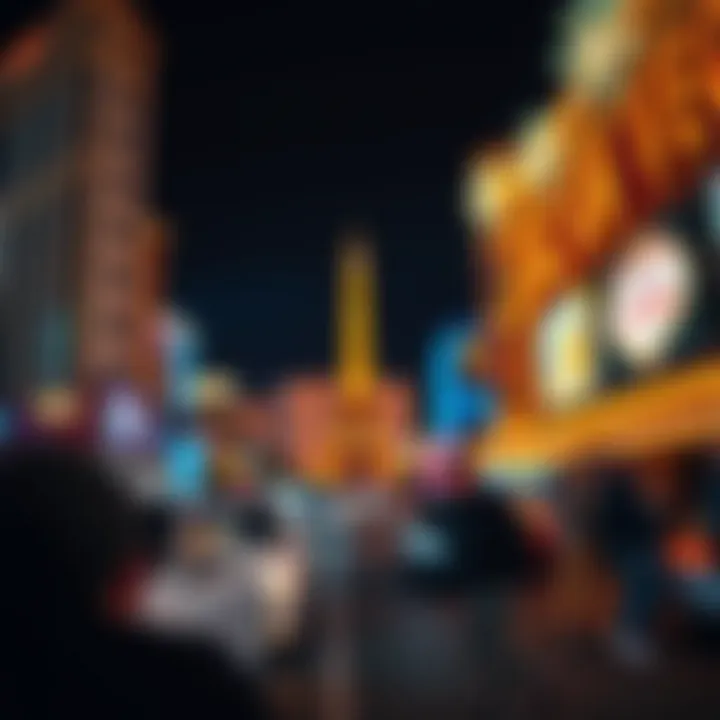 Vibrant Las Vegas Strip illuminated at night